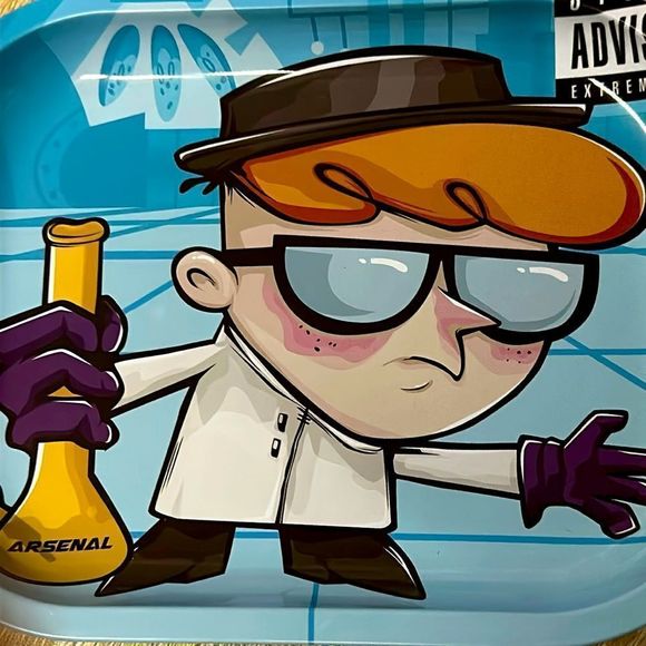 Dexter’s Laboratory Metal Tray for Storage, Organization, Rolling, Herbs - Picture 1 of 4